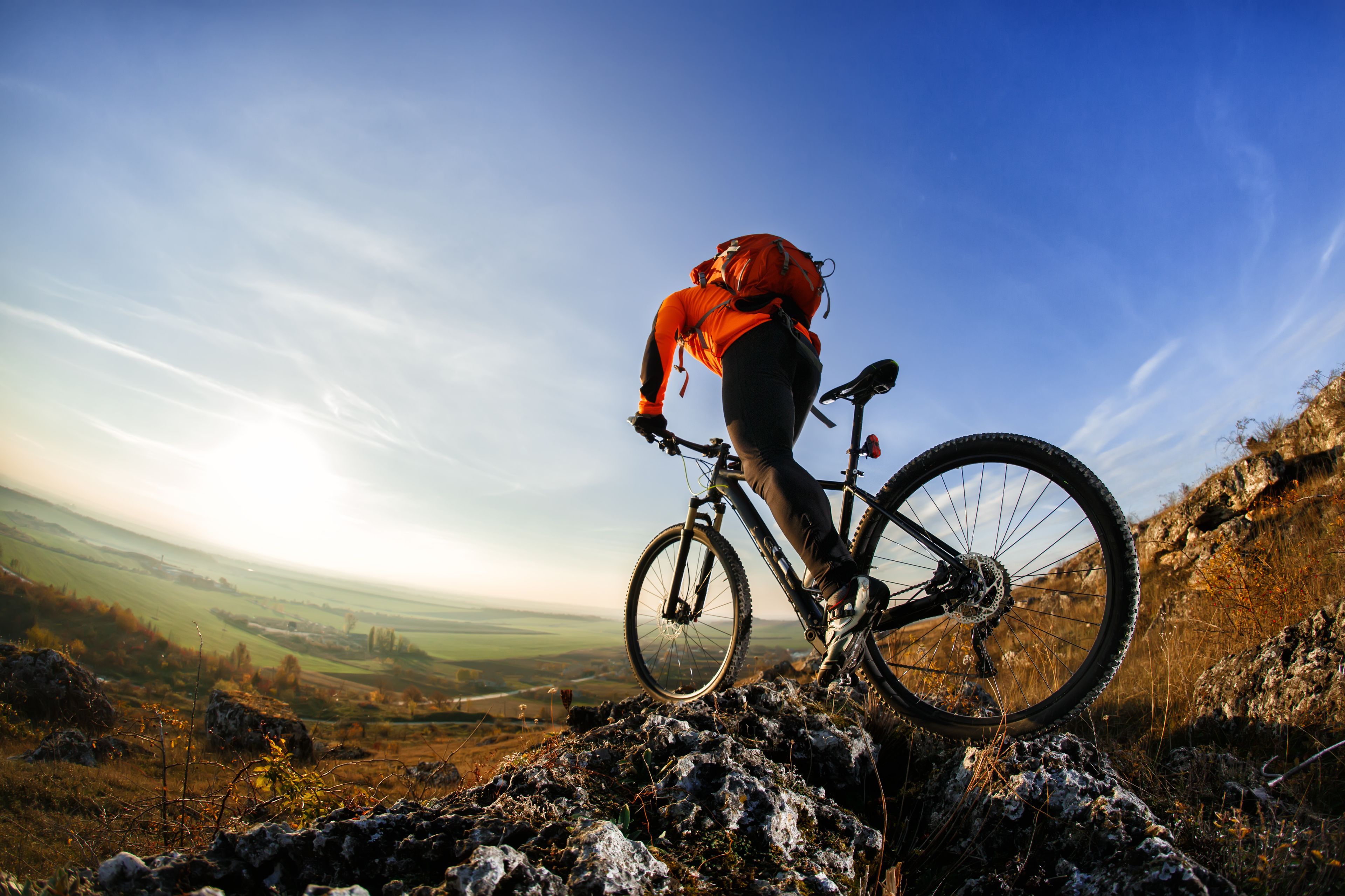 Mountain biking at Malham cove